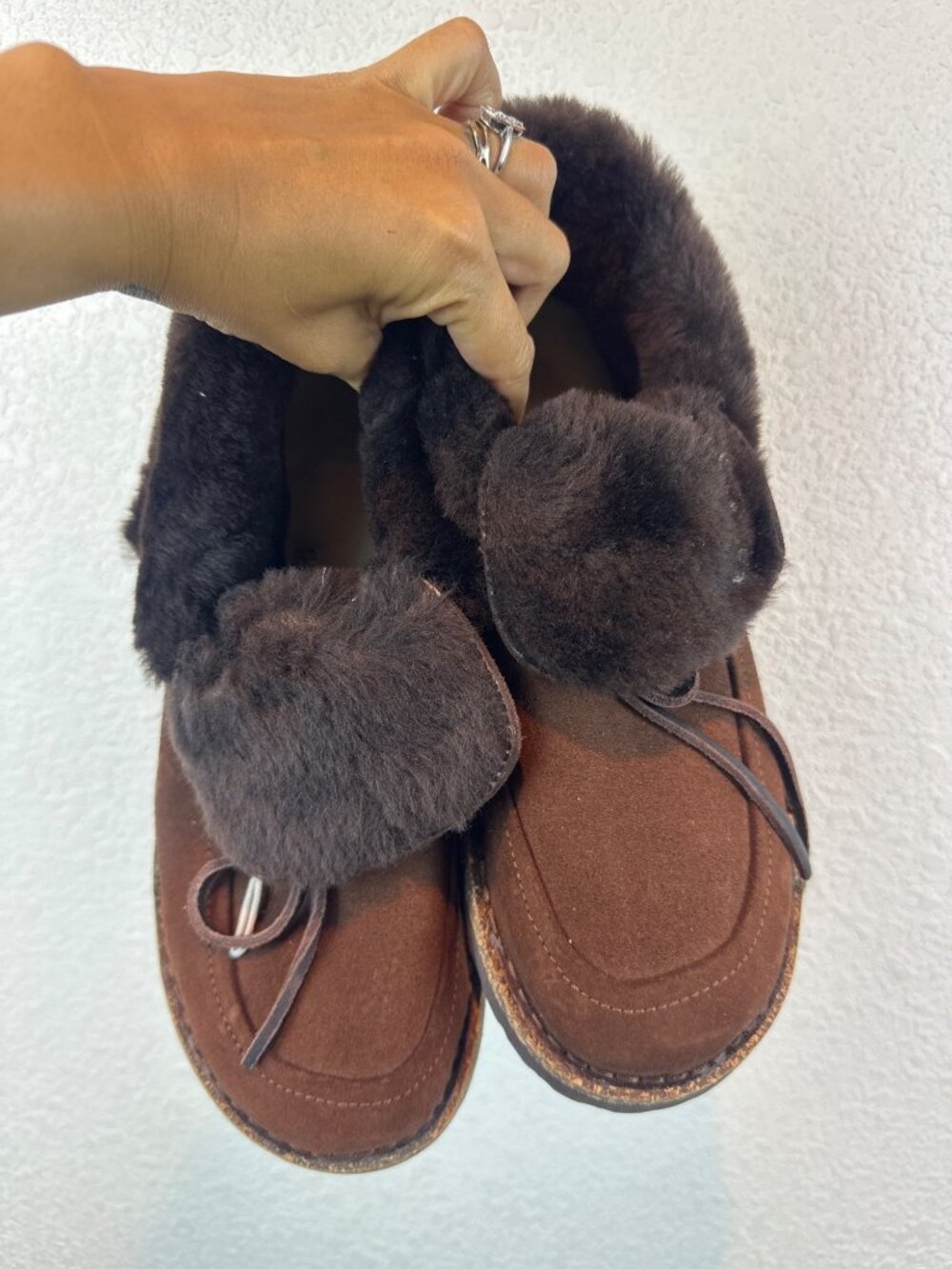 Birkenstock Buckley Shearling Clogs Bakki Brown Suede Womens EU 41 US 10 Lined - Picture 2 of 11